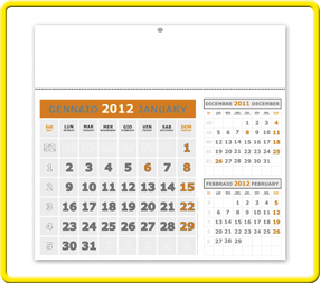 Art. 263 Calendario olandese personalizzato